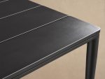 Surrey Outdoor Dining Table Modern Black Rectangular Dining Table - Image 2