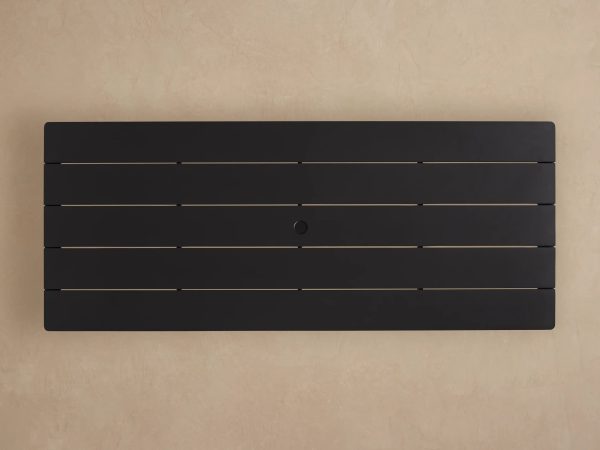 Surrey Outdoor Dining Table Modern Black Rectangular Dining Table - Image 3