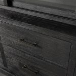 Tremont Large Modular Tall Cabinets Solid Wood  Bookcases with Sliding Glass Doors - Image 4