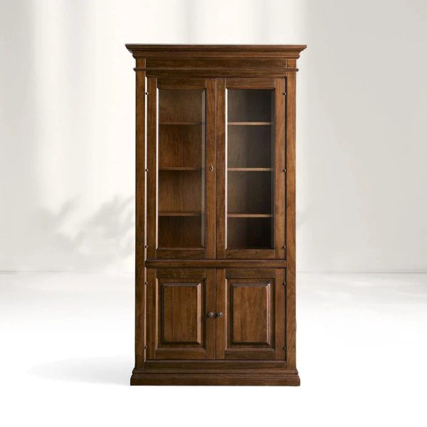Tuscany Italian Crafted Wood Display Storage Cabinet With Glass Door - Image 4