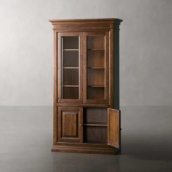 Tuscany Italian Crafted Wood Display Storage Cabinet With Glass Door - Image 5