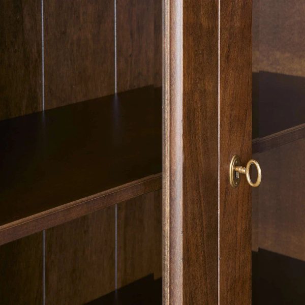 Tuscany Italian Crafted Wood Display Storage Cabinet With Glass Door - Image 6