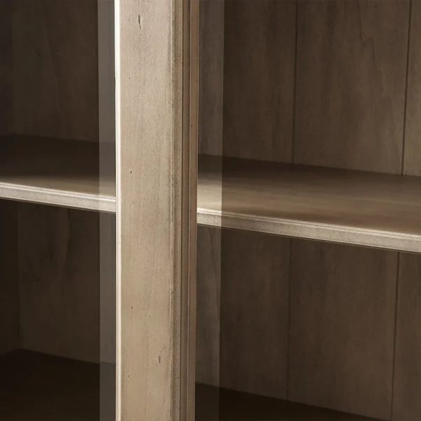 Tuscany Italian Wood Glass Door Display Cabinets With Adjustable Shelves - Image 3