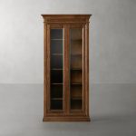 Tuscany Italian Wood Glass Door Display Cabinets With Adjustable Shelves - Image 4