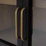 Hattie Wright Mediterranean Glass Door Display Cabinets Wood Living Dining Room Tall Cabinets - Image 7
