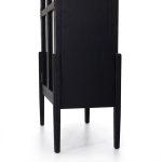 Hattie Wright Mediterranean Glass Door Display Cabinets Wood Living Dining Room Tall Cabinets - Image 12
