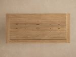 Zoe Natural Teak Outdoor Dining Table Minimalist Slatted Patio Garden Dining Table - Image 3