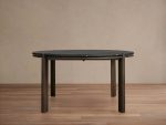 Pyet Round Dining Table with Floating Marble Stone Top & Solid Oak Wood Base - Image 2