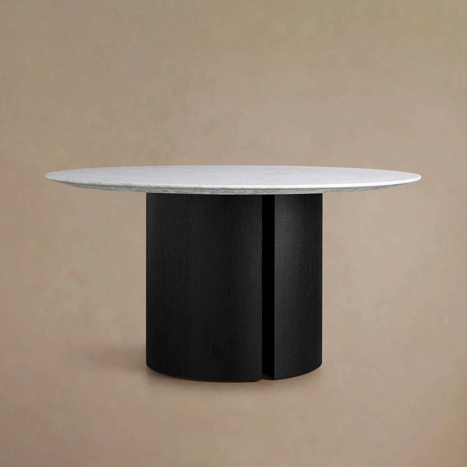 acacasd1232qdas.jpg Saint Germain Round Dining Table with Marble Top Wood Dauphine Base - Image 1