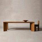 Yorn Wood Rectangular Dining Table with Angled Leg Design Base - Image 3