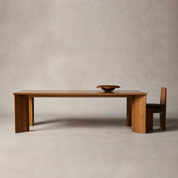 Yorn Wood Rectangular Dining Table with Angled Leg Design Base - Image 3
