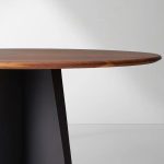 Modern Simplicity Jacob Round Dining Tablewith Vertex Solid Iron Base - Image 3