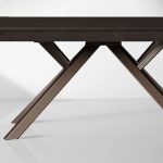 Powell Dual Expandable Wood Dining Table with Steel Base - Image 4