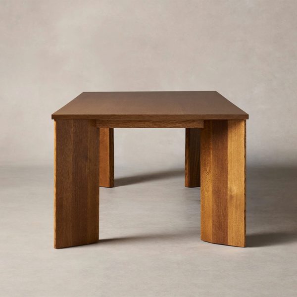 Yorn Wood Rectangular Dining Table with Angled Leg Design Base - Image 4