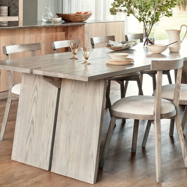 Carlisy Ash Wood Rectangle Dining Table Rural Style - Image 3