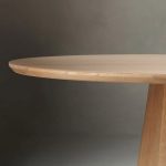 Brank Wood Oval Dining Table With Faceted Cone Base - Image 5