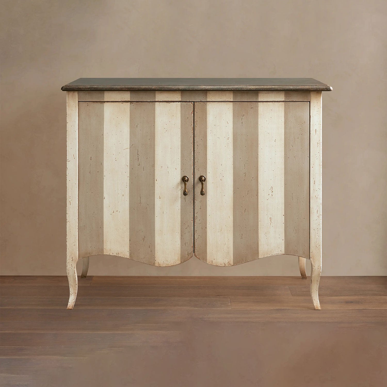 ascascas4qfcsac3qwcac.jpg Orabela Amalfi Hand-Painted Sideboard Vintage Distressed Wood Buffet Storage Cabinet - Image 1
