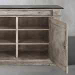 Messina Center Floral Bell'Arte Sideboard Buffet Table Wood Living Room Entryways Cabinet - Image 3