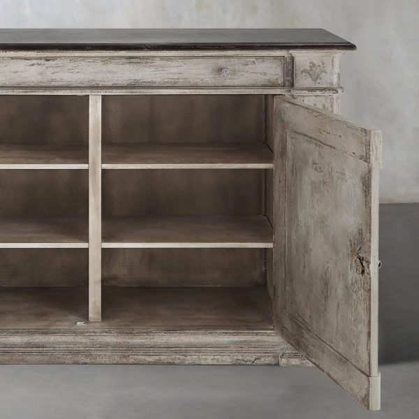 Messina Center Floral Bell'Arte Sideboard Buffet Table Wood Living Room Entryways Cabinet - Image 3