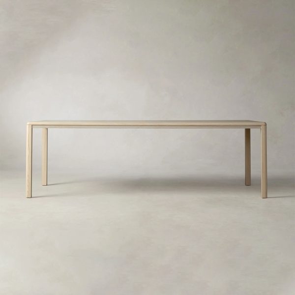 Ford Ash Wood Rectangle Dining Table Modern Rural Parsons Style - Image 9