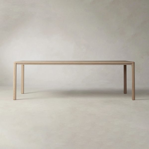 Ford Ash Wood Rectangle Dining Table Modern Rural Parsons Style - Image 10