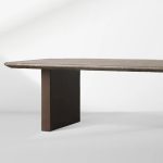 San Germani Espresso Stone Top Coffee Table 72" Center Tea Table with Clement Base - Image 6