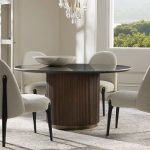 Finnley Round Marble Stone Top With Wood Plinth Bases - Image 2