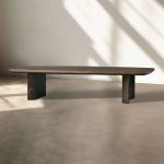 Pola Wood Coffee Table Wabi-Sabi Living Room Center Tea Table - Image 2