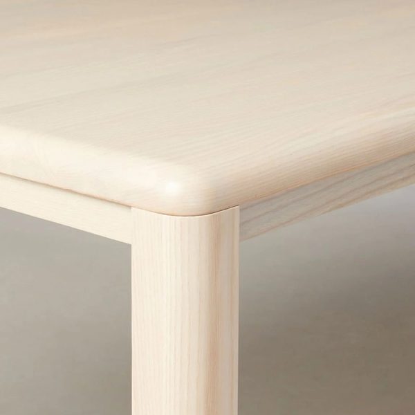 Ford Ash Wood Rectangle Dining Table Modern Rural Parsons Style - Image 5