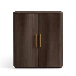 Finnley Wood Bar Cabinet with Metal Base - Image 5
