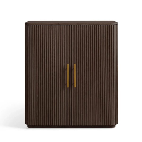 Finnley Wood Bar Cabinet with Metal Base - Image 5