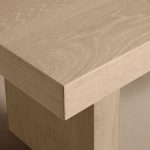 Calvin Rectangle Oak Wood Dining Table Modern Rustic - Image 2