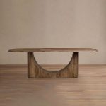 San Rafael Dining Table with Parquetry Top Hand-Aged Natural Primavera Wood