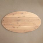 Jacob Oval White Oak Tabletop Dining Table with Vertex Iron Base - Image 6