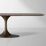 Aero Marble Stone Top Dining Table with Launette Steel Base Luxury Tulip Dining Table - Image 2