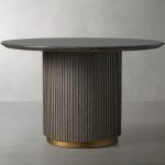 Finnley Round Marble Stone Top With Wood Plinth Bases - Image 7