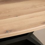 Jacob Oval White Oak Tabletop Dining Table with Vertex Iron Base - Image 5