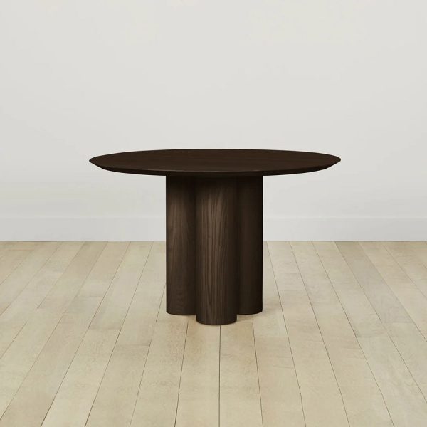 Reade Round Ash Wood Dining Table with Columnar Legs - Image 6
