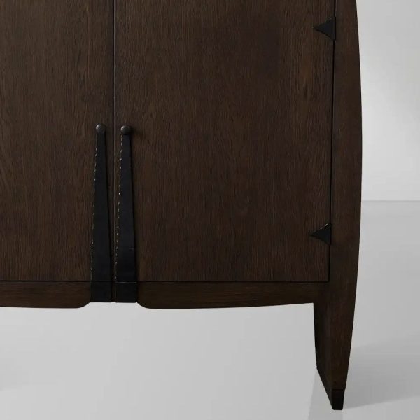 Dacia Solid Oak Storage Cabinet Vintage Sideboard - Image 3