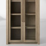 Bodhi Solid White Oak Display Cabinet with Glass Door - Image 3