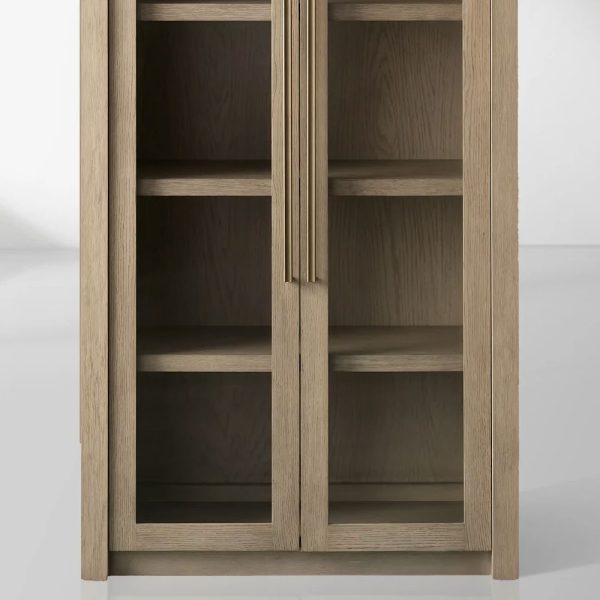 Bodhi Solid White Oak Display Cabinet with Glass Door - Image 3
