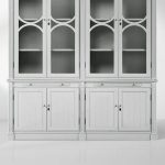 Athens Modular Display Cabinet Neoclassical Curio Bookcase with Glass Doors - Image 3