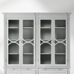 Athens Modular Display Cabinet Neoclassical Curio Bookcase with Glass Doors - Image 4