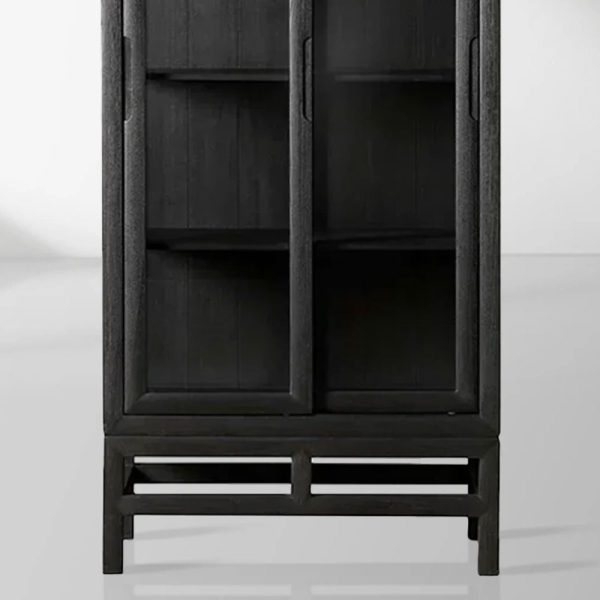 Avenue Ash Wood Display Cabinet with Sliding Glass Doors - Image 4