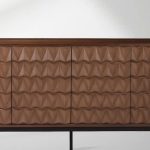 Arden 3D Textured Walnut Sideboard With 3/4-Door - Image 4