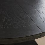 Leighton Extension Dining Table Wood Round Rural Dining Table with Leaves - Image 10
