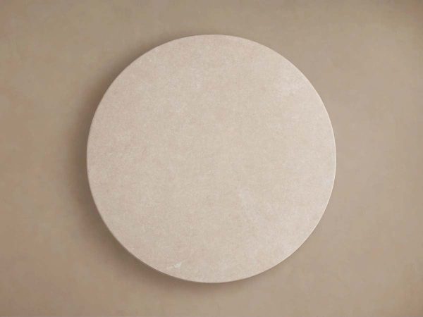 Saint Germain Round Dining Table with Carrara Marble Top Wood Toulouse Base - Image 6
