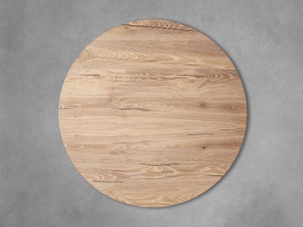 Sullivan Wood Round Coffee Table Oak Sofa Center Tea Table - Image 3
