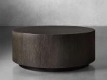 Sullivan Wood Round Coffee Table Oak Sofa Center Tea Table - Image 6