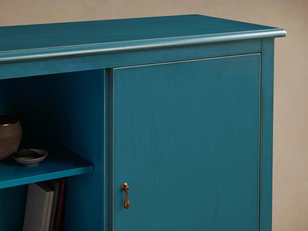 Varzi Hand-Painted Wood Storage Sideboard Antique Buffet Cabinet Tanganika - Image 10
